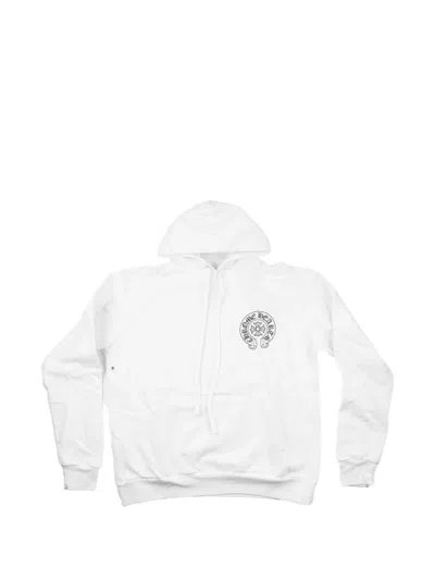 Chrome Hearts Miami Logo Hoodie In White