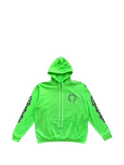Chrome Hearts Miami Scroll Logo Hoodie In Green