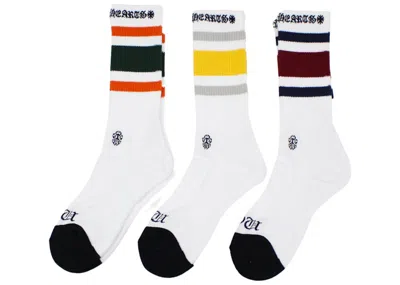 Pre-owned Chrome Hearts Miami Socks (3 Pack)