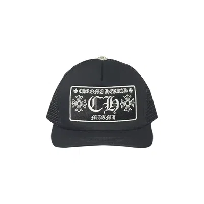 Pre-owned Chrome Hearts Miami Trucker Hat 'black'