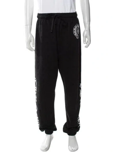 Pre-owned Chrome Hearts Monogram Sweatpants In Black