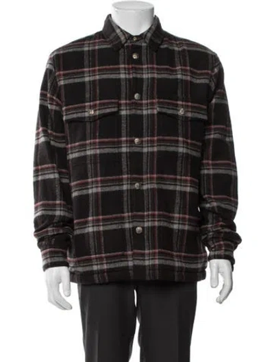 Pre-owned Chrome Hearts Mullet Head Pile Lined Flannel Plaid Print Jacket In Multi