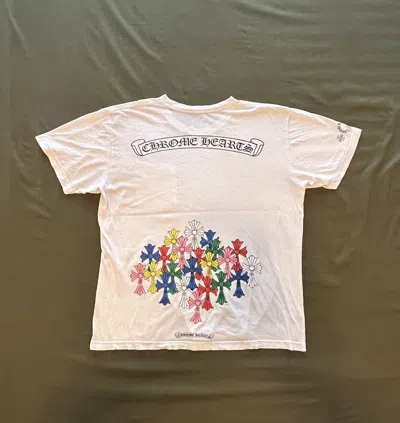 Pre-owned Chrome Hearts Multi Color Cross T-shirt In White