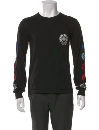 Pre-owned Chrome Hearts Multi Color Horseshoe Logo Graphic Print T-shirt In Black