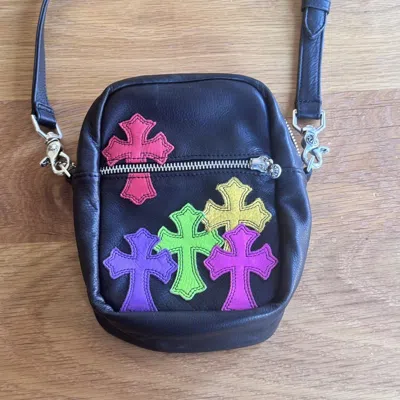 Pre-owned Chrome Hearts Multi Colour Cross Patch Mini Taka Pre-owned Chrome Hearts Multi Colour Cross Patch Mini Taka