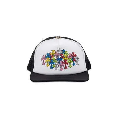 Pre-owned Chrome Hearts Multi Cross Trucker Hat 'black/white'