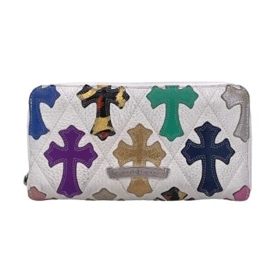Pre-owned Chrome Hearts Multi Cross Zip Wallet In Multicolor