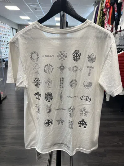 Pre-owned Chrome Hearts Multi Logo White T-shirt ()