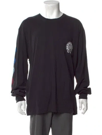 Pre-owned Chrome Hearts Multicolor Horseshoe Logo Graphic Print T-shirt In Black