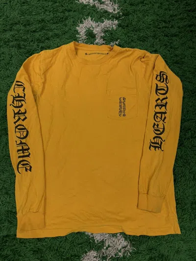 Pre-owned Chrome Hearts Mustard Veritcal L/s Shirt Long Sleeve In Yellow