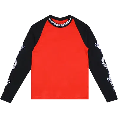 Pre-owned Chrome Hearts Neck Logo Baseball Shirt 'red/black'