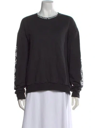 Pre-owned Chrome Hearts Neck Logo Crew Neck Sweatshirt In Black