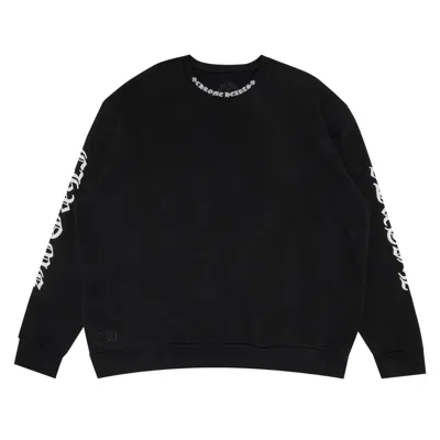 Pre-owned Chrome Hearts Neck Logo Crewneck Sweatshirt 'black'