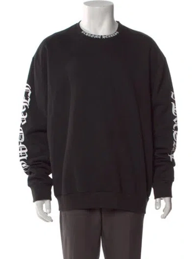 Pre-owned Chrome Hearts Neck Logo Graphic Print Sweatshirt In Black