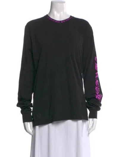 Pre-owned Chrome Hearts Neck Logo Graphic Print T-shirt In Black