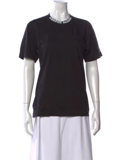 Pre-owned Chrome Hearts Neck Logo Graphic Print T-shirt In Black