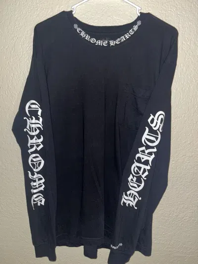 Pre-owned Chrome Hearts Neck Logo Longsleeve In Black