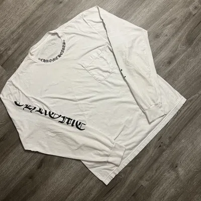 Pre-owned Chrome Hearts Neck Logo Longsleeve In White