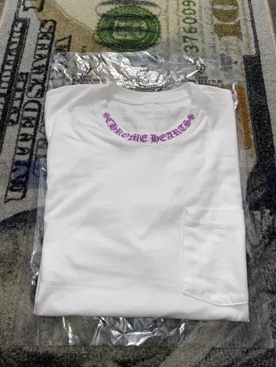 Pre-owned Chrome Hearts Neck Logo Short Sleeve T-shirt In White