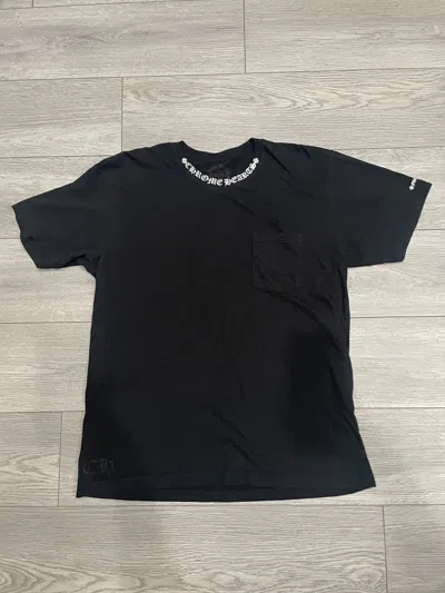 Pre-owned Chrome Hearts Neck Logo T-shirt In Black