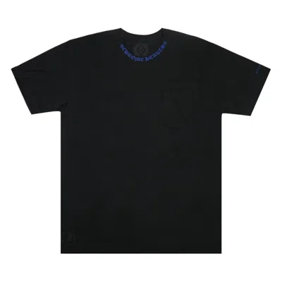 Pre-owned Chrome Hearts Neck Logo T-shirt 'black/blue' | Men's Size M