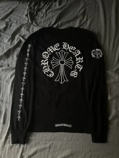 Pre-owned Chrome Hearts Neck Print L/s In Black