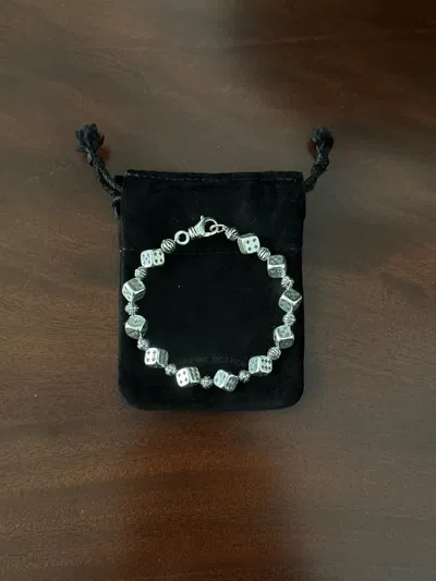 Pre-owned Chrome Hearts New  Dice Bracelet In Silver