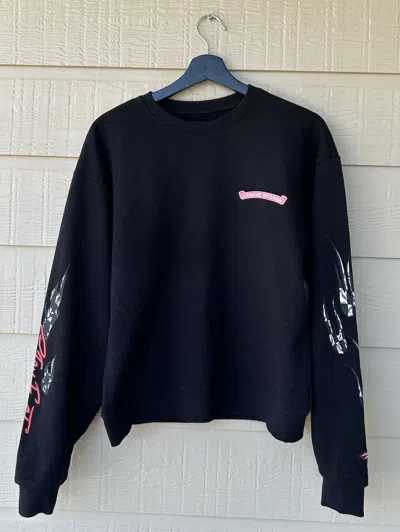 Pre-owned Chrome Hearts New  Matty Stay Fast Race Team Crewneck In Black
