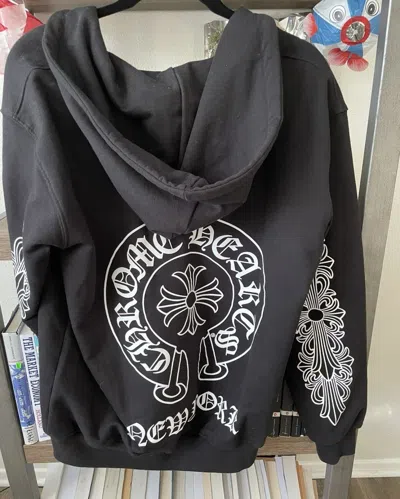 Pre-owned Chrome Hearts New York Exclusive Zip Up Hoodie In Black