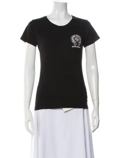 Pre-owned Chrome Hearts New York Horseshoe Graphic Print T-shirt In Black