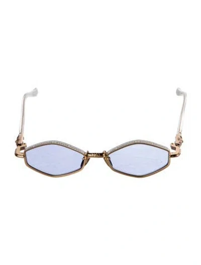 Pre-owned Chrome Hearts Nip Slip Round Sunglasses In Gold