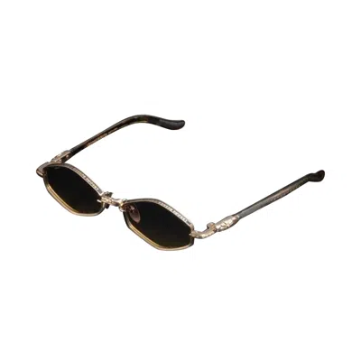 Pre-owned Chrome Hearts Nip Slip Sunglasses 'gold Plated/dark Tortoise' | Men's Size Onesize