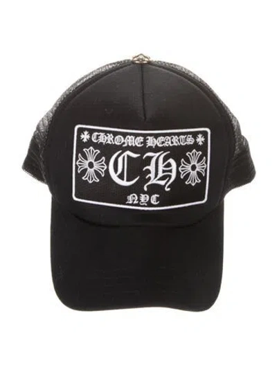 Pre-owned Chrome Hearts Nyc Exclusive Trucker Hat In Black