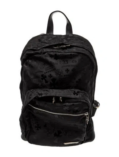 Pre-owned Chrome Hearts Nylon 'nylon Stencil' 7th Grade Backpack In Black