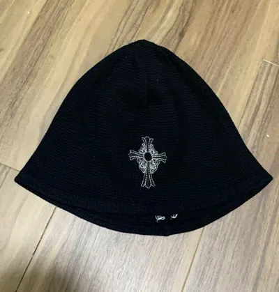 Pre-owned Chrome Hearts Old  Skull Cap Beanie In Black