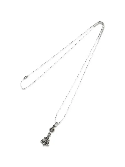 Chrome Hearts One Ball Bs Fleur Necklace In Metallic