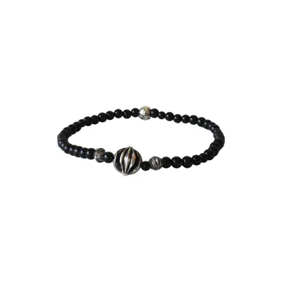 Chrome Hearts Onyx Bead Bracelet Black