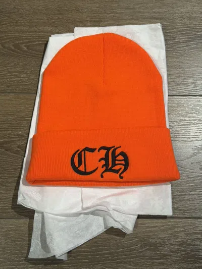 Pre-owned Chrome Hearts Orange Beanie
