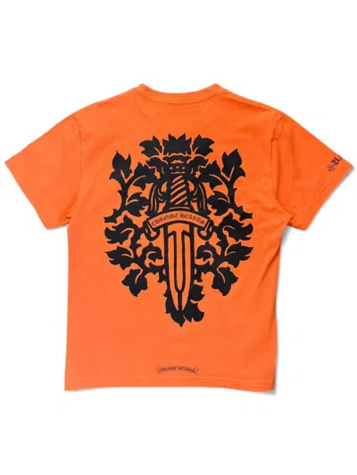 Pre-owned Chrome Hearts Orange Vine Dagger Tee