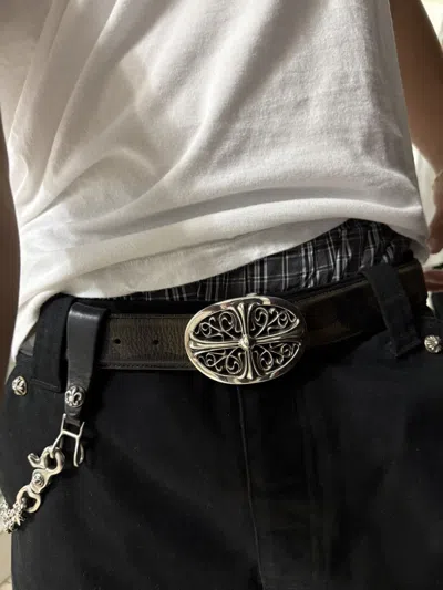 Pre-owned Chrome Hearts Oval Belt With Camo Belt