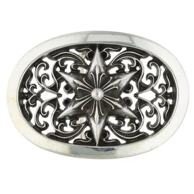 Pre-owned Chrome Hearts Oval Star Buckle In Chrome