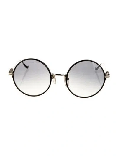 Pre-owned Chrome Hearts Ovary Easy Round Sunglasses In Black