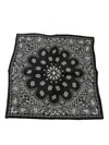 Chrome Hearts Paisley Floral Silk Scarf In Black