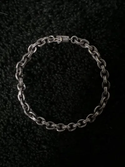 Pre-owned Chrome Hearts Paper Chain - Bracelet In Silver