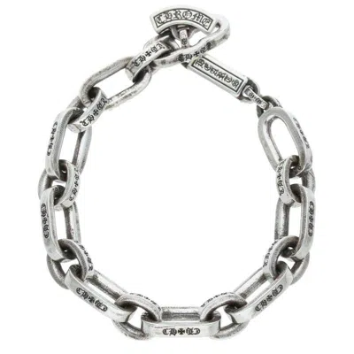 Pre-owned Chrome Hearts Paper Chain Bracelet - 7 Inch In Silver