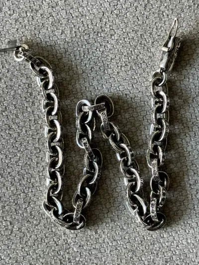Pre-owned Chrome Hearts Paper Chain Bracelet In Silver
