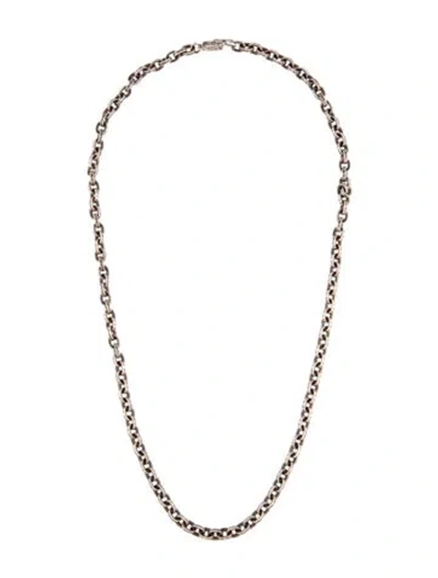 Pre-owned Chrome Hearts Paper Chain Necklace, 20" In Multicolor
