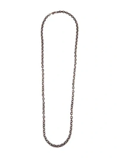 Pre-owned Chrome Hearts Paper Chain Necklace, 24" In Multi