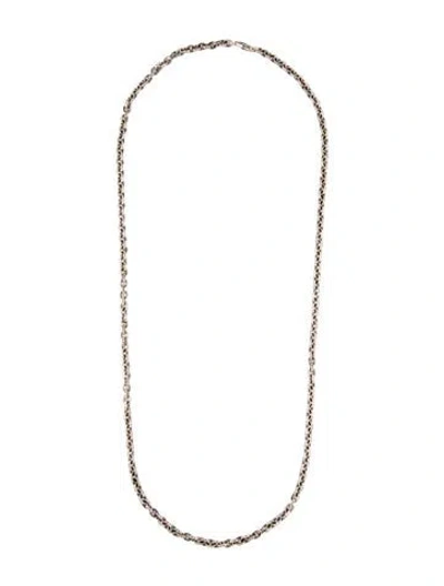 Pre-owned Chrome Hearts Paper Chain Necklace, 30" In Multi