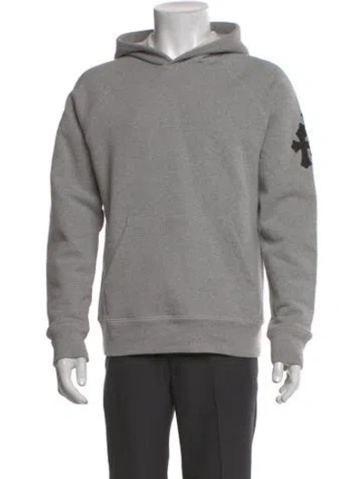 Pre-owned Chrome Hearts Paper Jam Crew Neck Hoodie In Gray